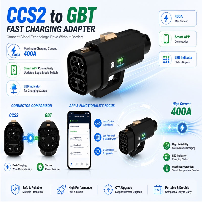 400A CCS2 to GBT EV Converter  - đánh giá và giá Fast Ev Charger