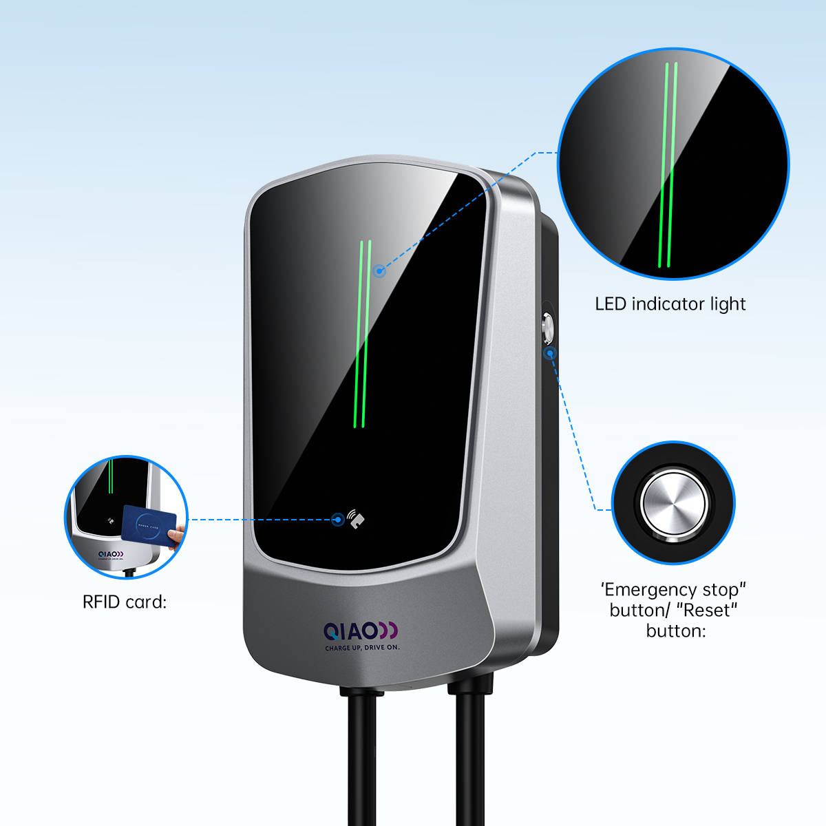 QIAO Type 2 Home EV Charger 7. - đánh giá và giá Ev Charging Cable